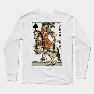 Antique Character of Playing Cards Jack of Spades Long Sleeve T-Shirt